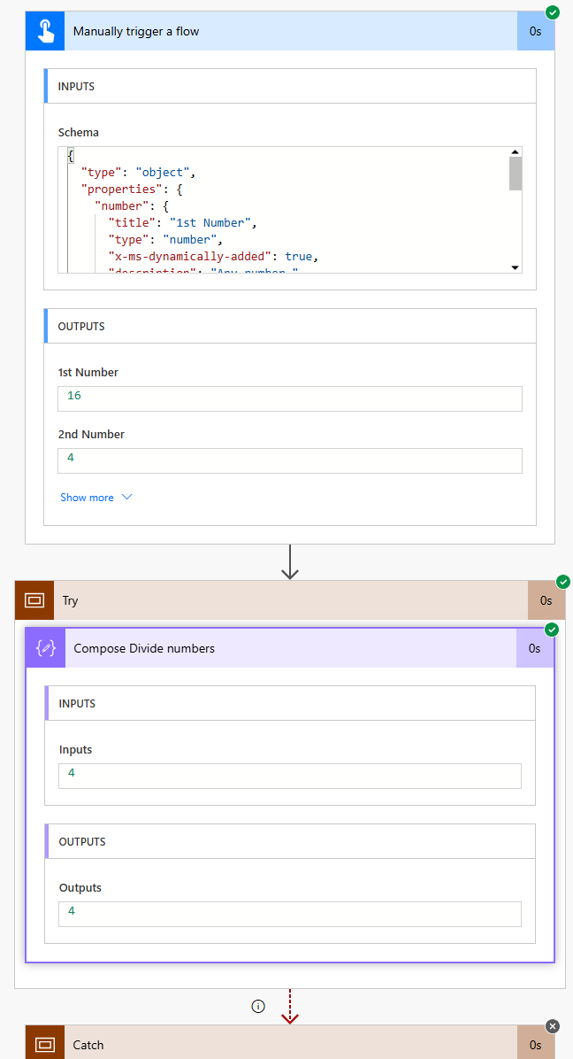 A screenshot of the workflow running successfully.